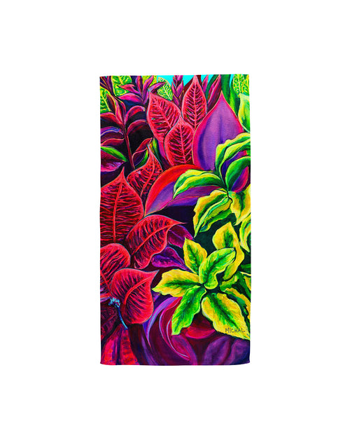Hawaiian Floral Print - Magical Flowers - Microfiber Towel - MICHAL ART STUDIO HAWAII - towels