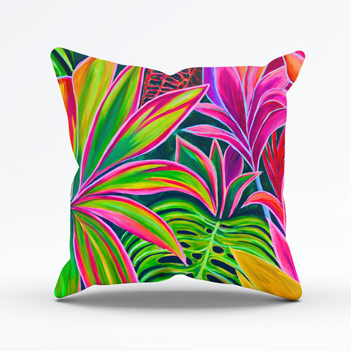 Open Heart Flowers Pillow cover 20"x20" - MICHAL ART STUDIO HAWAII - pillow