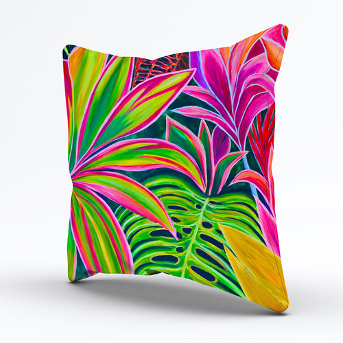 Open Heart Flowers Pillow cover 20"x20" - MICHAL ART STUDIO HAWAII - pillow