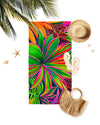 Hawaiian Floral Print - Open Heart Flowers - Microfiber Towel - MICHAL ART STUDIO HAWAII - towels