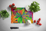 Open Heart - Tempered Glass Cutting and Serving Boards - Tropical Flowers - MICHAL ART STUDIO HAWAII - Cutting Board