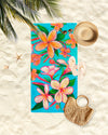 Collectors Edition Towel - Plumeria Floral Print - Special Order - MICHAL ART STUDIO HAWAII - towels