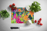 Radiant - Tempered Glas Cutting and Serving Boards - Hawaiian Flowers - MICHAL ART STUDIO HAWAII - Cutting Board