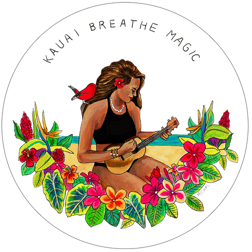 Sticker - Kauai, Breathe magic - MICHAL ART STUDIO HAWAII - sticker