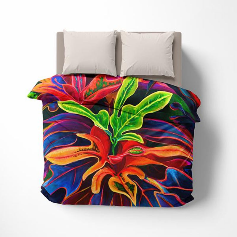 Sunset Flowers - Duvet Cover - MICHAL ART STUDIO HAWAII - duvet cover