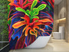 Sunset Flowers Shower Curatin - MICHAL ART STUDIO HAWAII - shower curtain