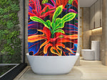 Sunset Flowers Shower Curatin - MICHAL ART STUDIO HAWAII - shower curtain