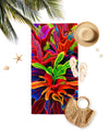 Sunset Flowers - Microfiber Towel - MICHAL ART STUDIO HAWAII - towels