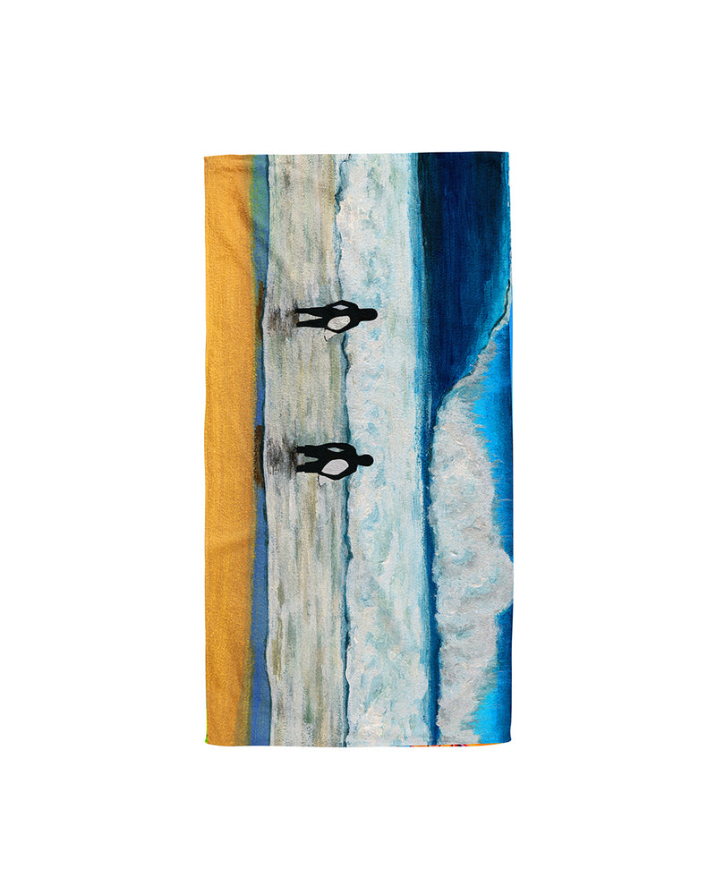 The Surfer Towel - Pipeline Surfers - Microfiber Towel - MICHAL ART STUDIO HAWAII - towels