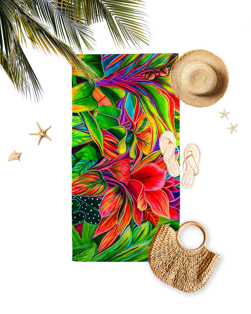 NEW * Tropical Light - Microfiber Towel - MICHAL ART STUDIO HAWAII - towels