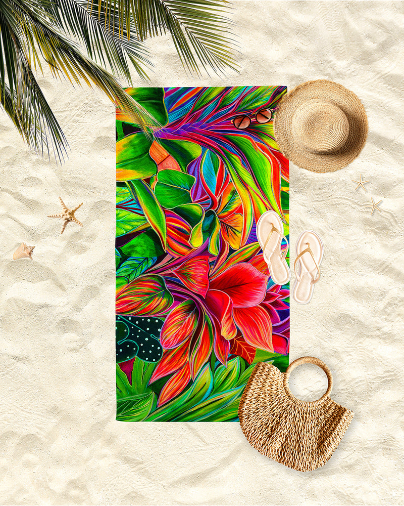 NEW * Tropical Light - Microfiber Towel - MICHAL ART STUDIO HAWAII - towels