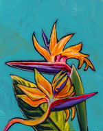 Birds of paradise - Rare Originals - The Pink Series - MICHAL ART STUDIO HAWAII -