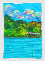 Hanalei Pier - Cuddling blanket - MICHAL ART STUDIO HAWAII - blanket