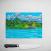 Hanalei Pier - Tempered Glass Cutting and Serving Boards - Kauai, Hawaii - MICHAL ART STUDIO HAWAII - Cutting Board