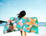 Collectors Edition Towel - Plumeria Floral Print - Special Order - MICHAL ART STUDIO HAWAII - towels