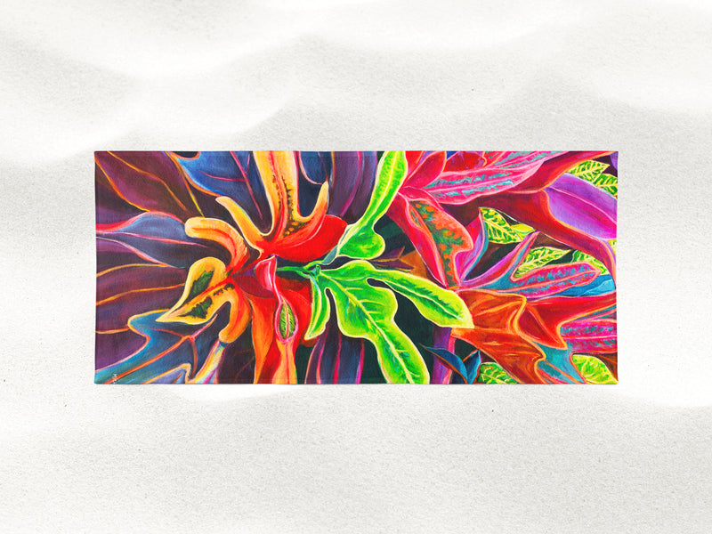 Sunset Flowers - Microfiber Towel - MICHAL ART STUDIO HAWAII - towels