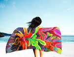 Sunset Flowers - Microfiber Towel - MICHAL ART STUDIO HAWAII - towels