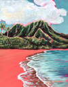 SOLD Tunnels Beach - Rare Originals - The Pink Series - MICHAL ART STUDIO HAWAII -